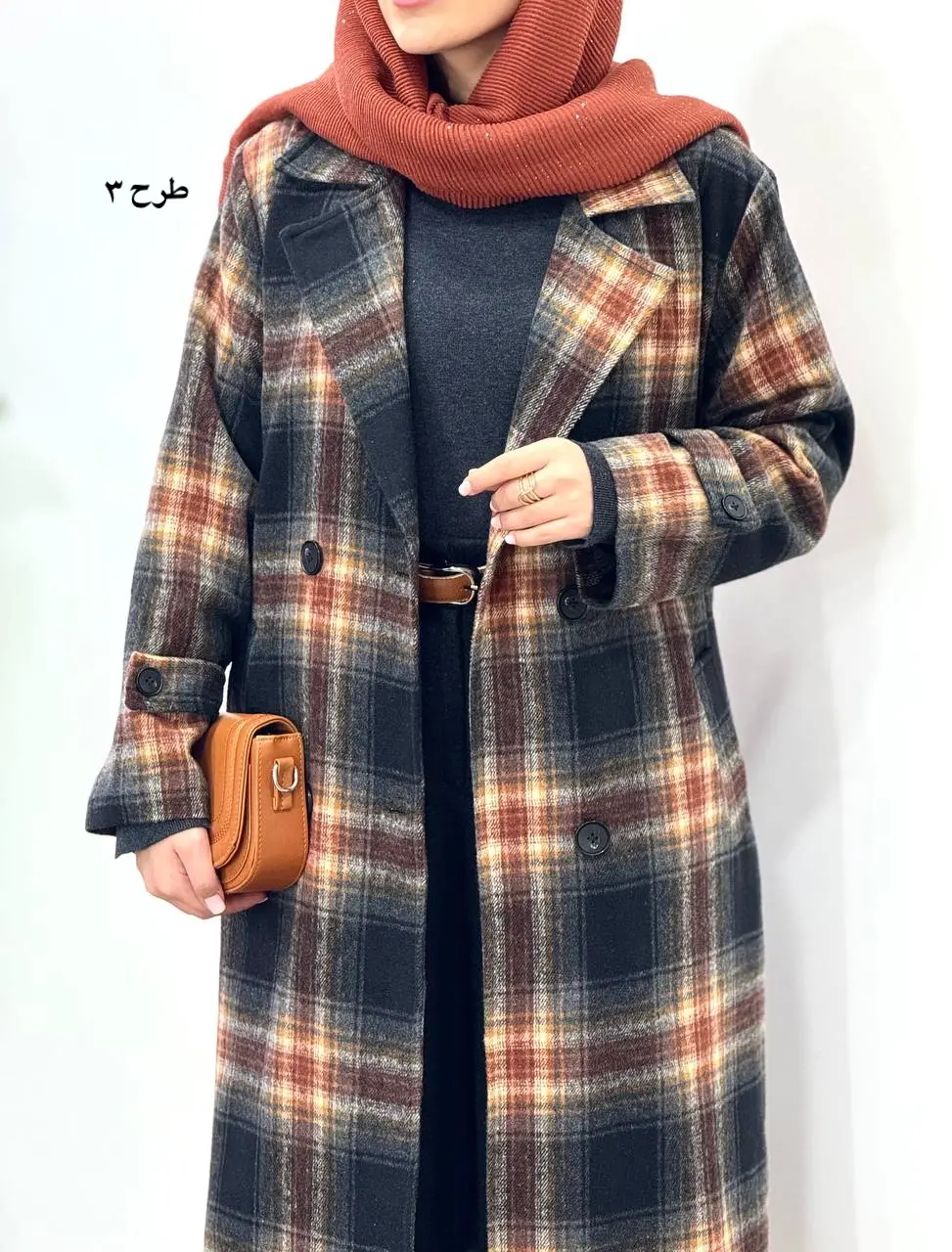 پالتو پشمی بلند آستردار شاهیکا